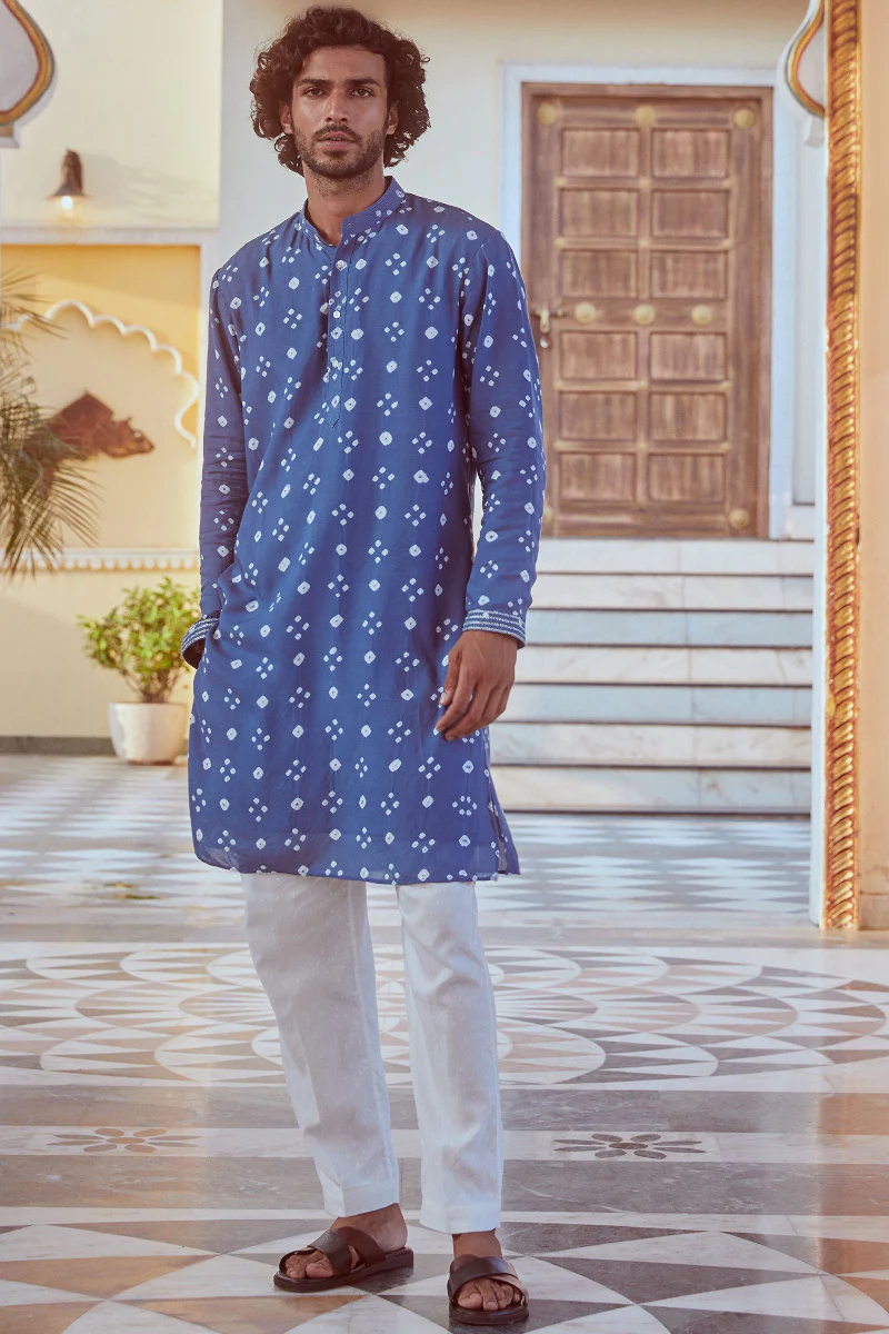 Aatif Modal Bandhej Kurta - Image 3
