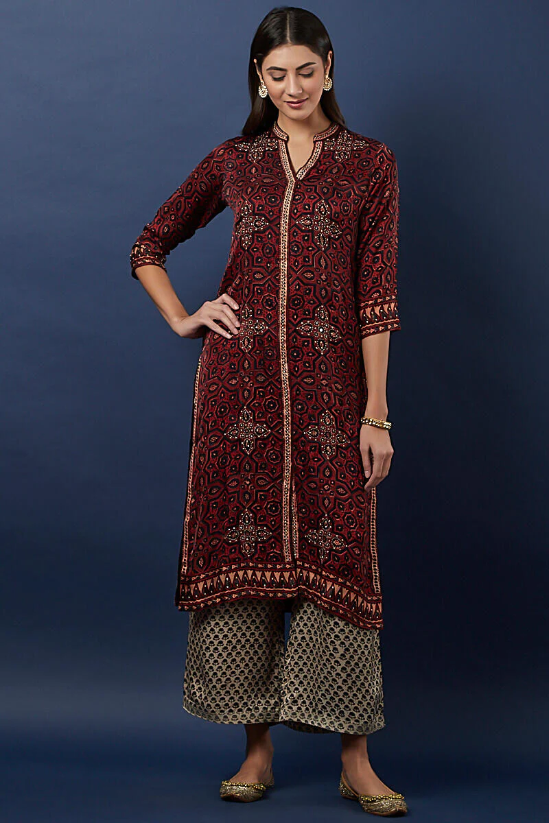 Ajrak Silk