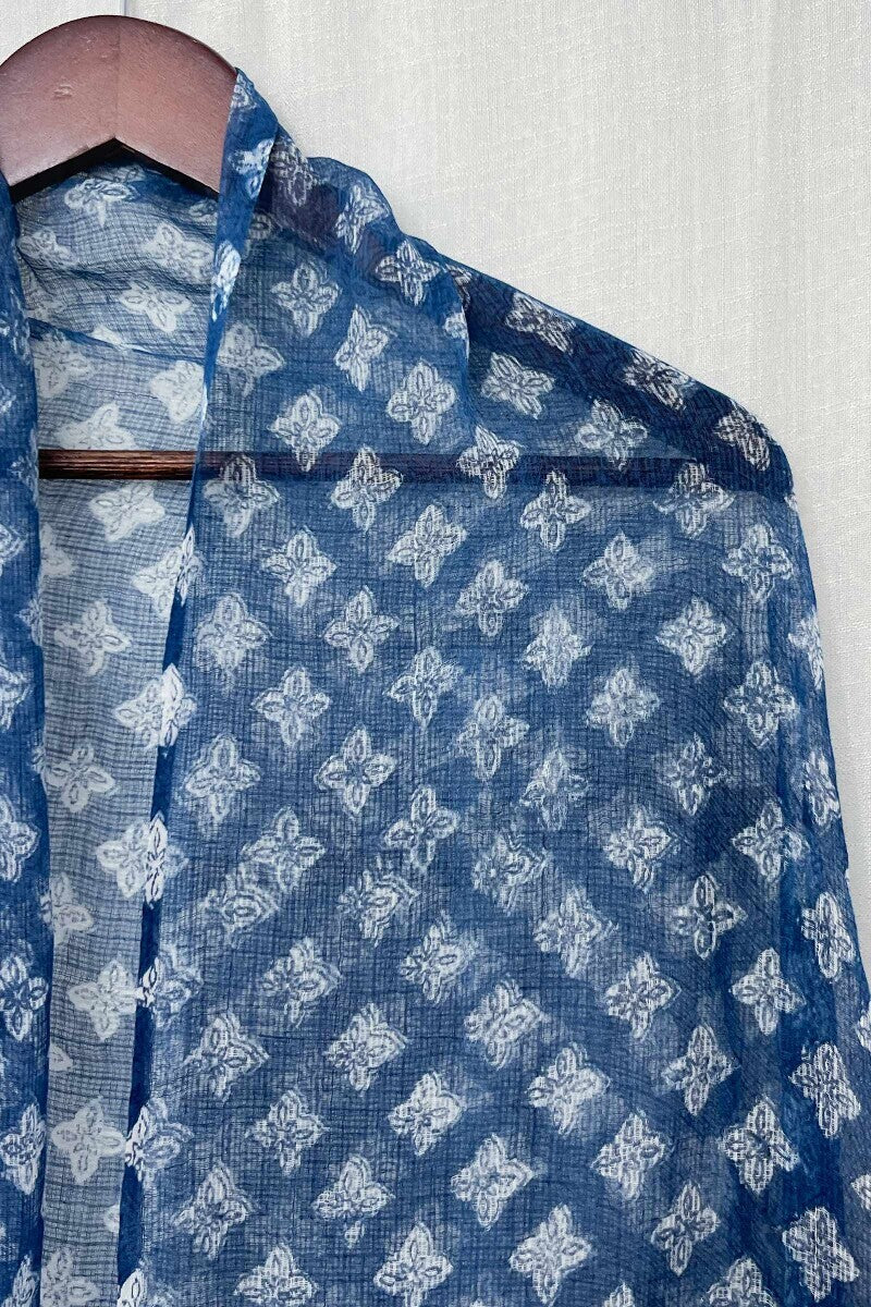 Bagru Blue Dupatta - Image 2