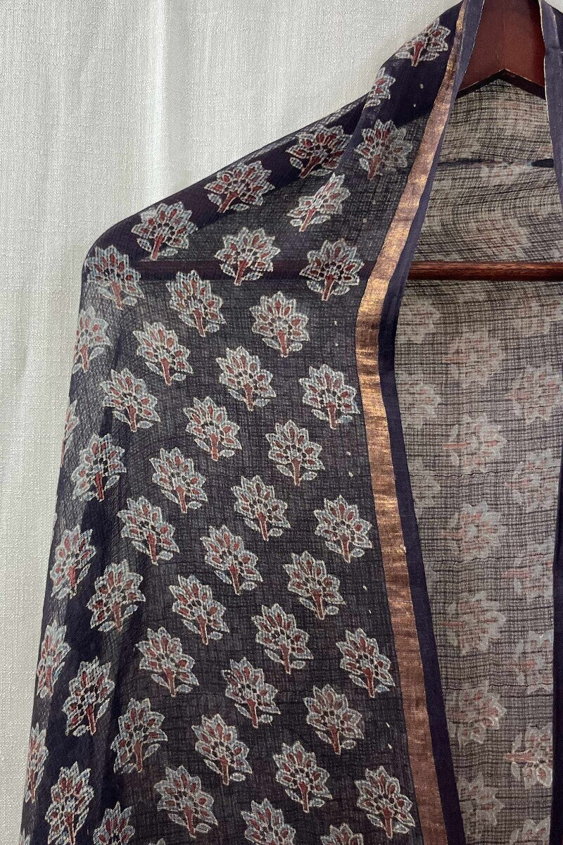 Black Ajrak Dupatta - Image 2