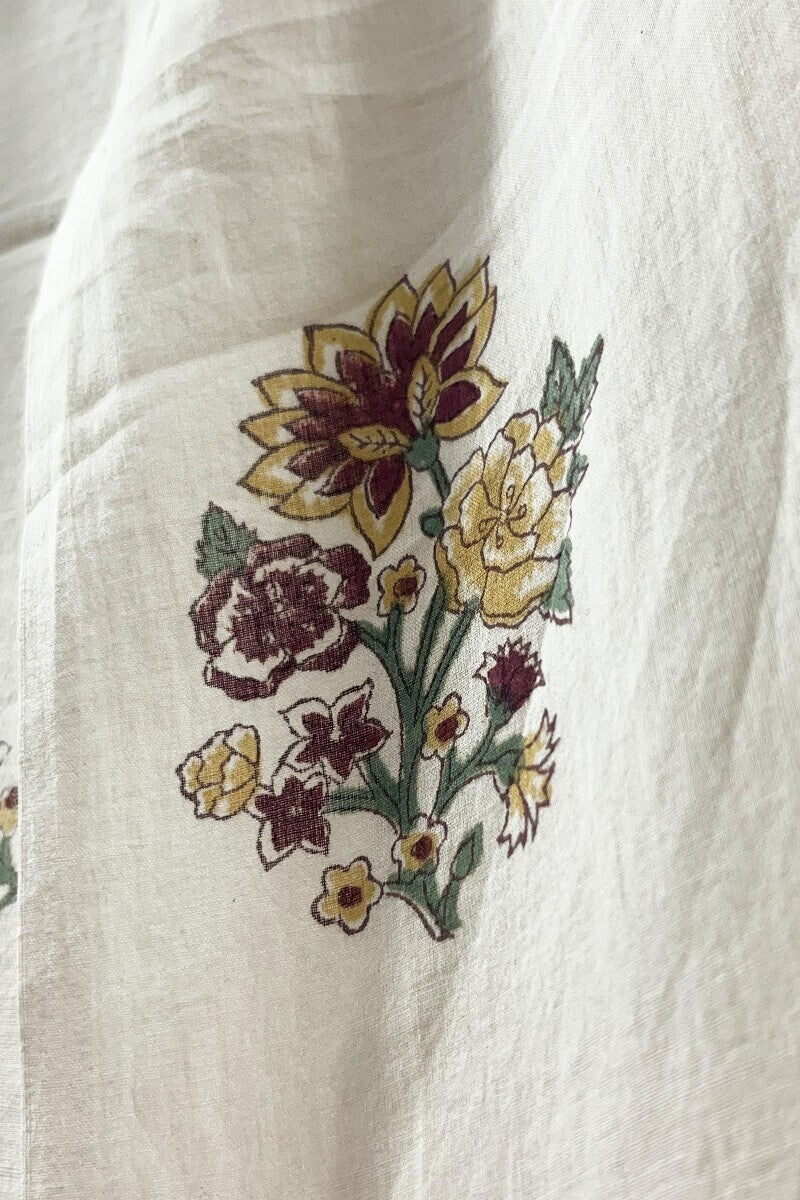 Cream Sanganeri Dupatta - Image 2
