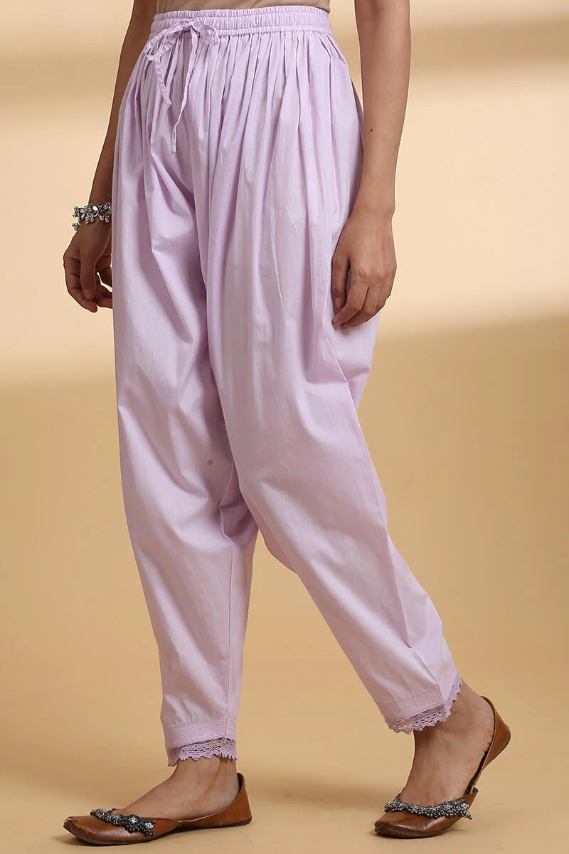 Falak Lavender Lawn Cotton Salwar - Image 3