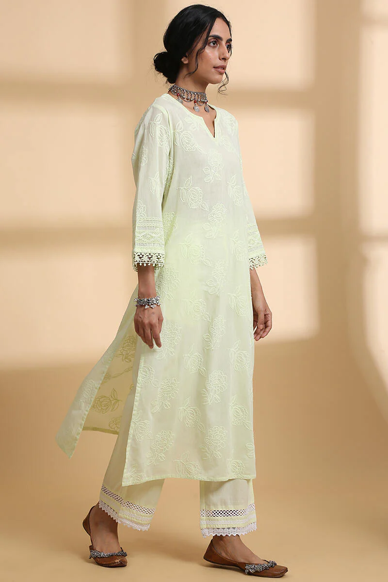 Falak Lime Green Kurta - Image 2