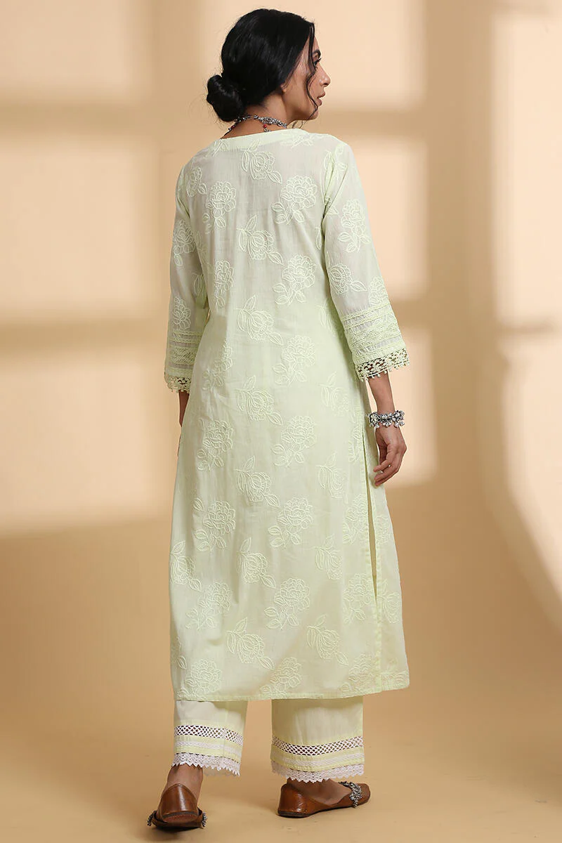 Falak Lime Green Kurta - Image 4