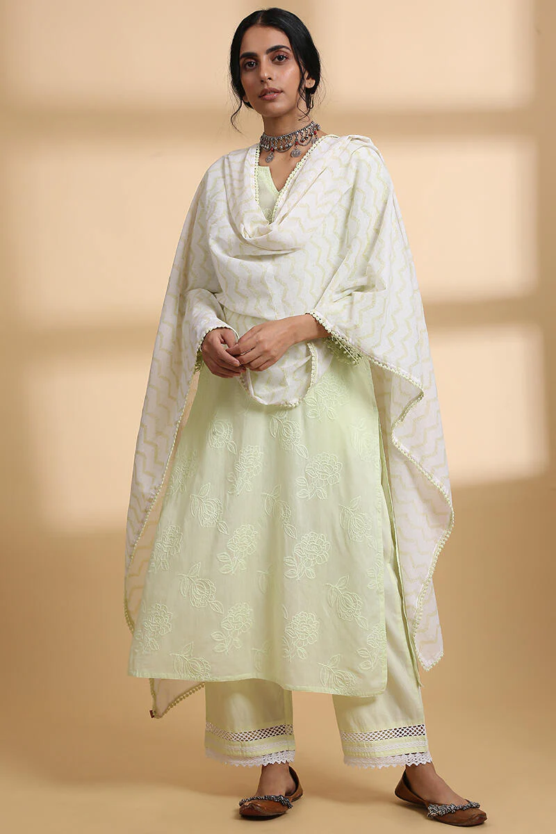 Falak Lime Green Kurta - Image 5