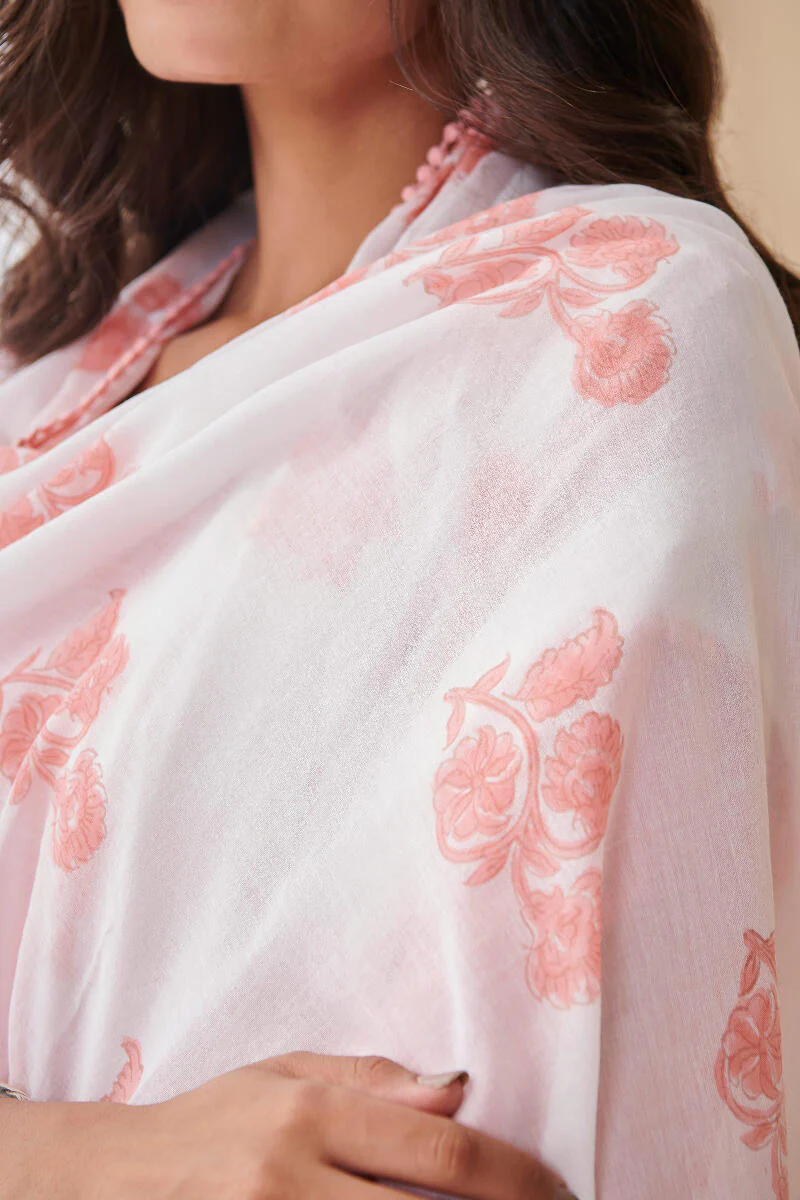 Falak Suhana Pink Sanganeri Dupatta - Image 2