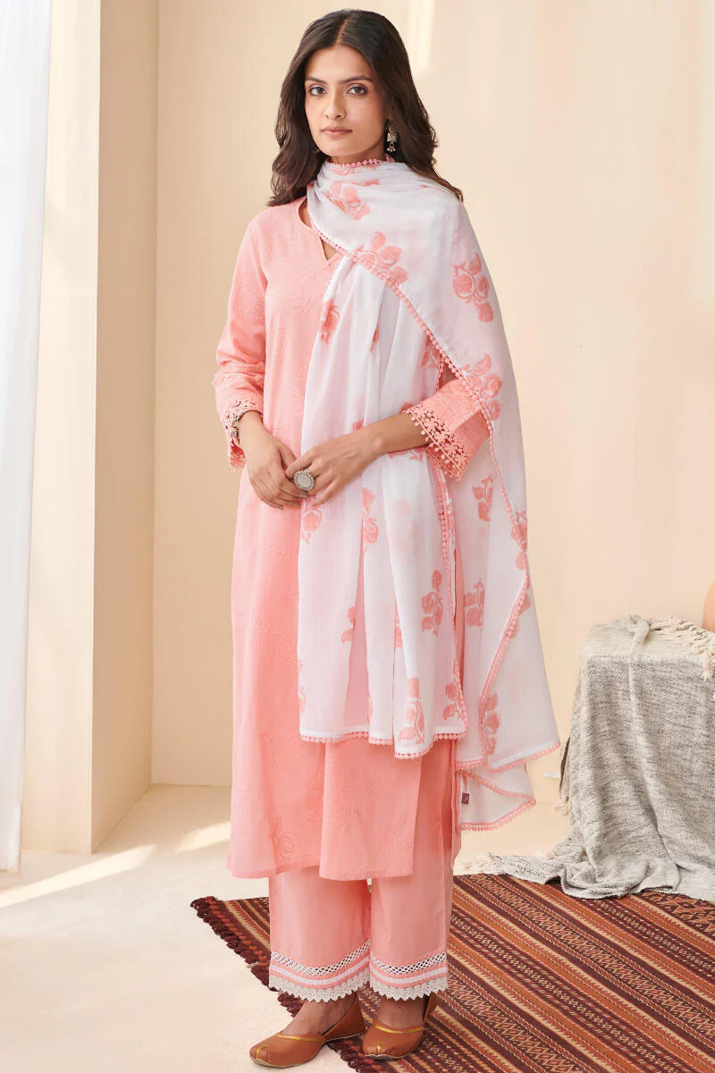 Falak Suhana Pink Sanganeri Dupatta - Image 3