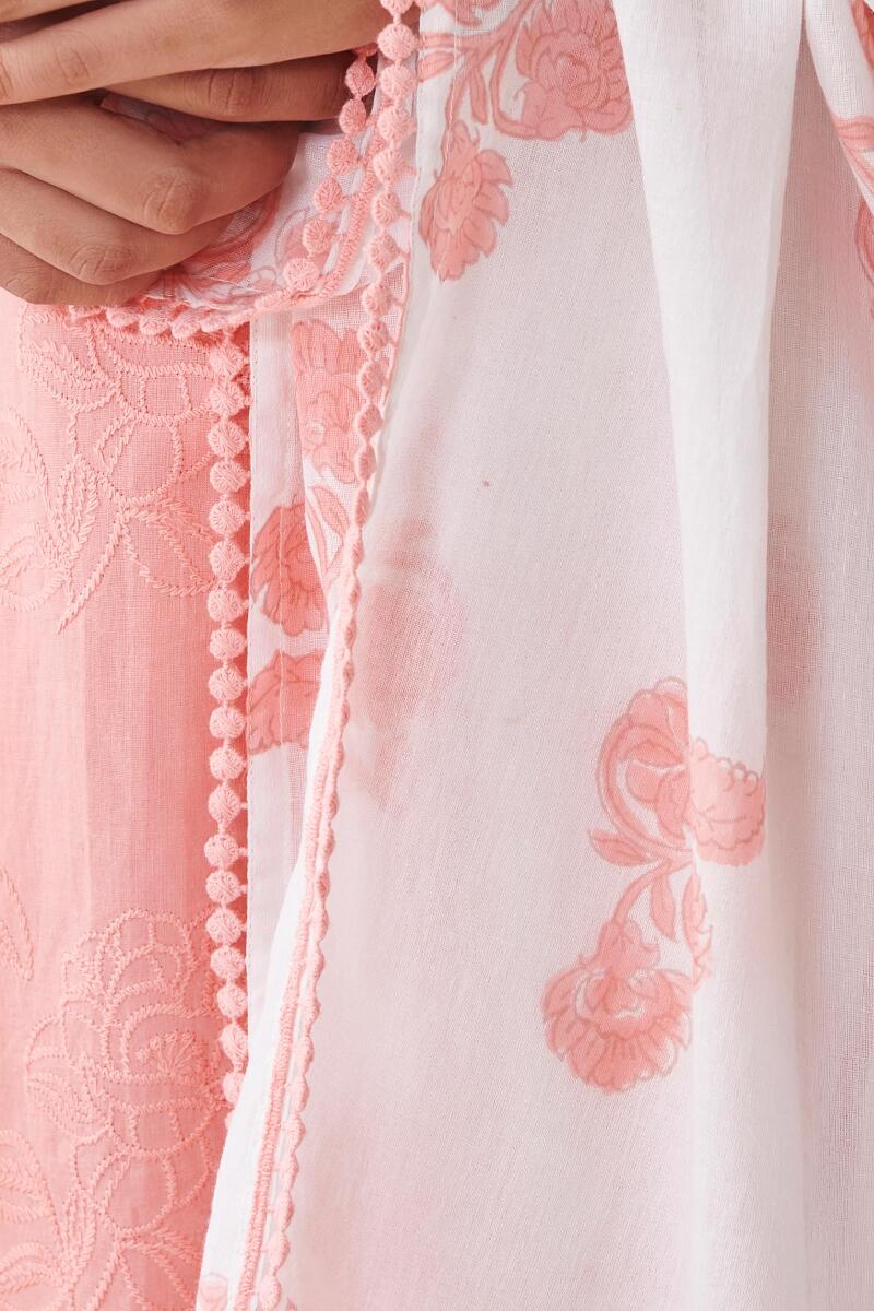 Falak Suhana Pink Sanganeri Dupatta - Image 6
