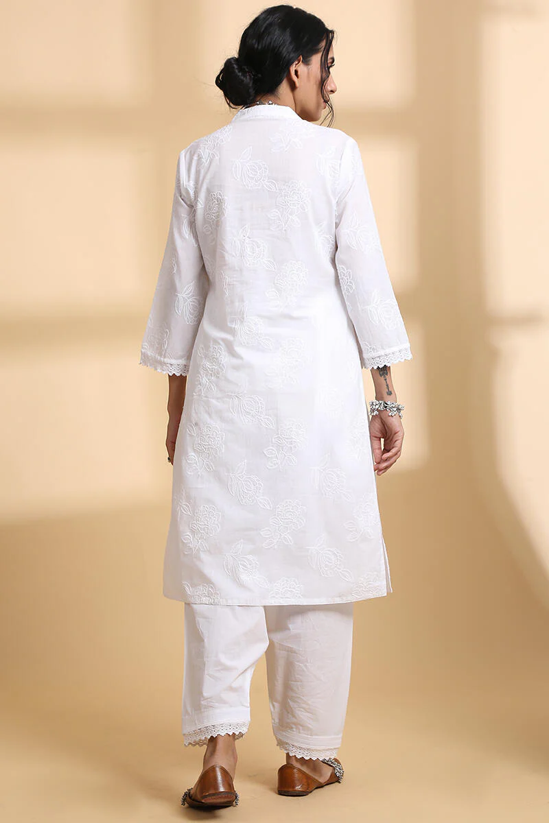 Falak White Short Kurta - Image 5