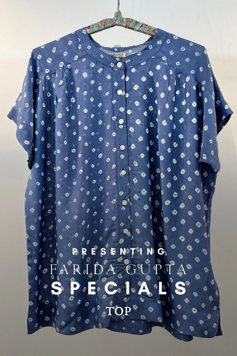 FG Specials: 1 of 1- Hand Block-Printed Modal Top - Size L