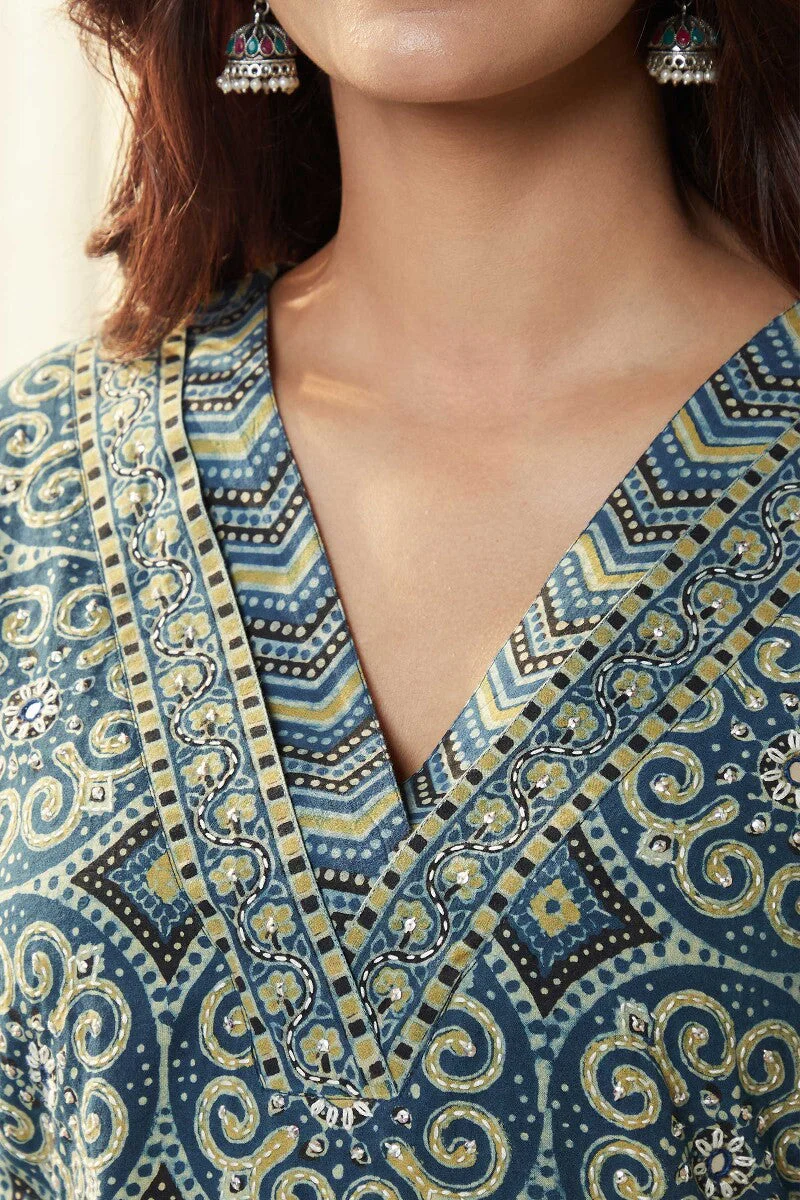 Firdaus Darya Ajrak Kurta - Image 5