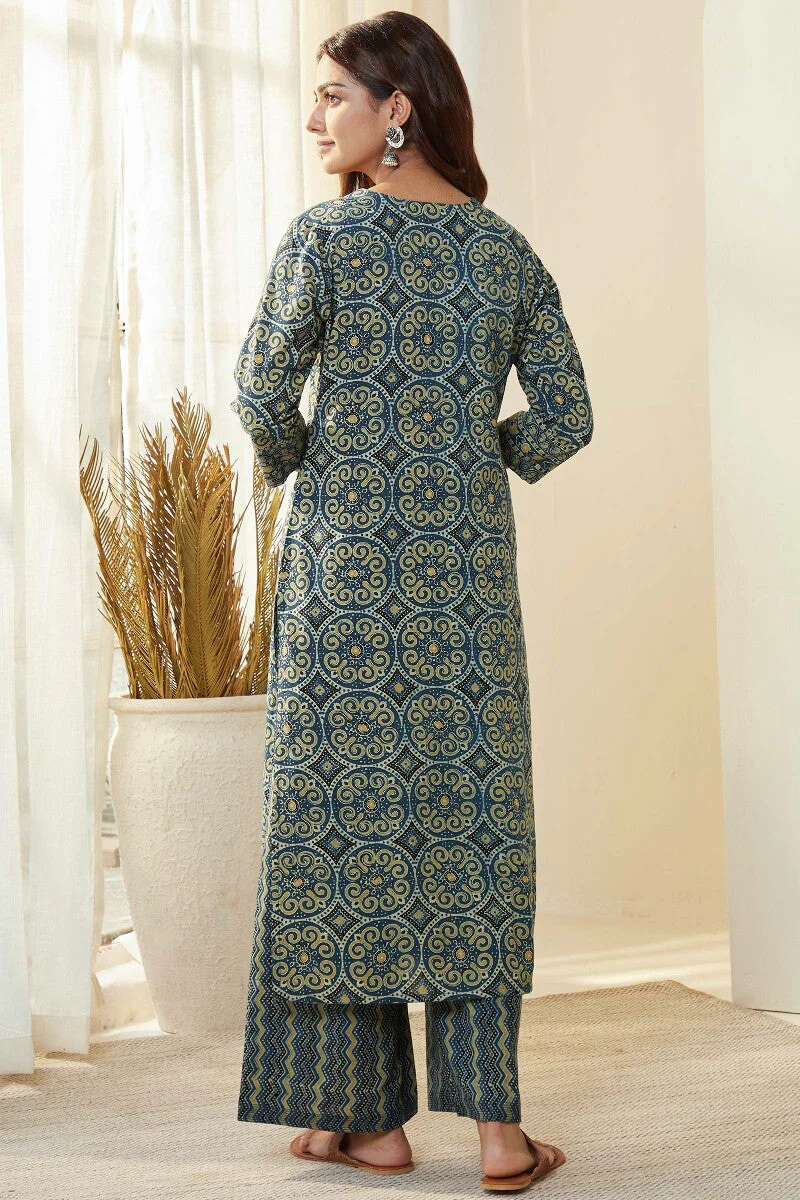 Firdaus Darya Ajrak Kurta - Image 9
