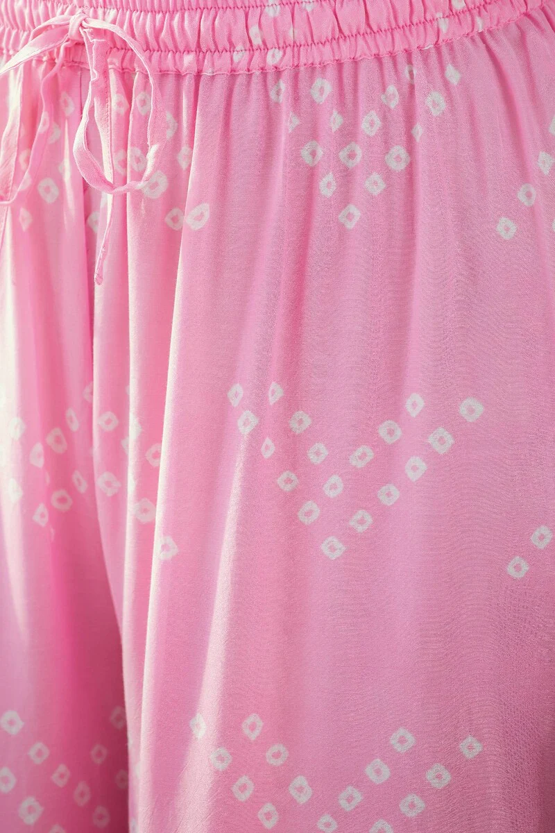 Gauhar Afroza Pink Bandhej Izhaar Pants - Image 2