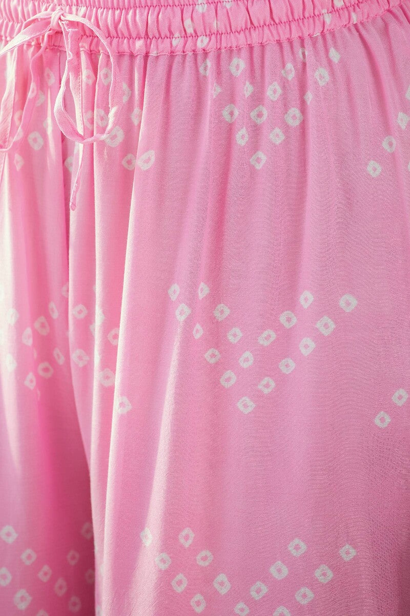 Gauhar Afroza Pink Bandhej Izhaar Pants - Image 2