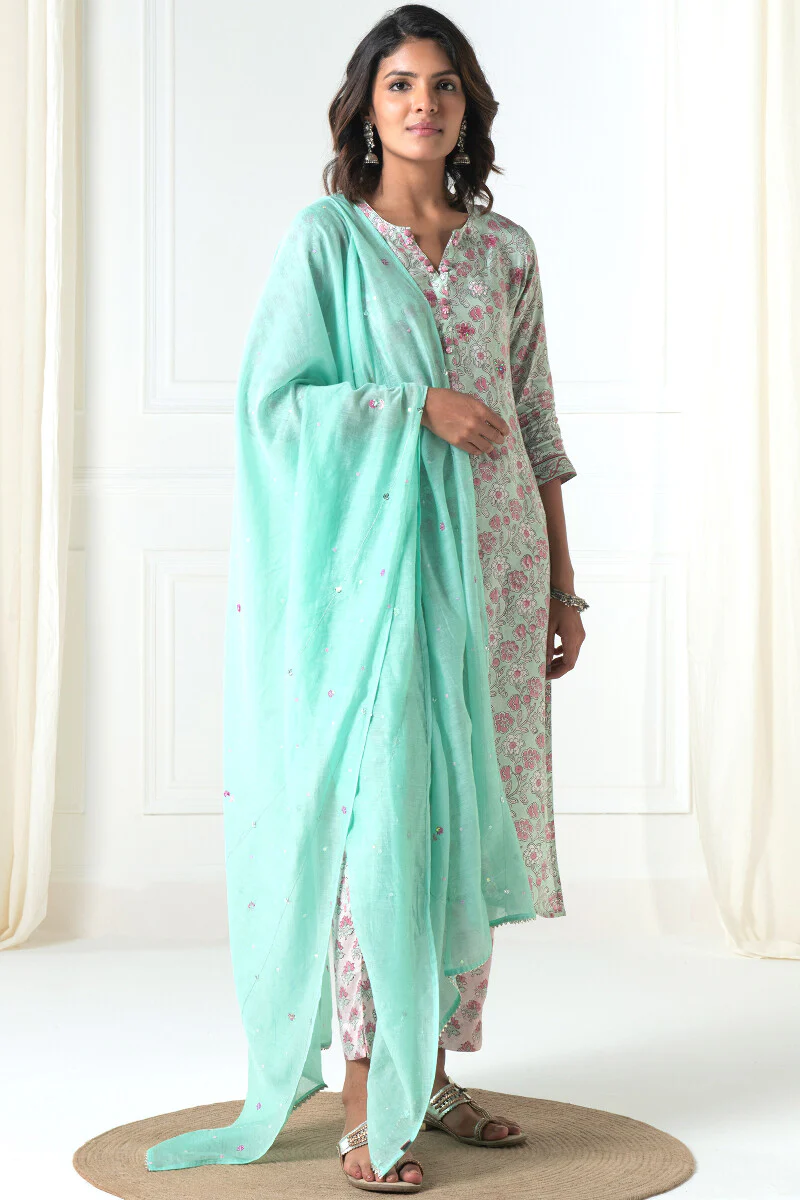 Gauhar Farhat Cotton Silk Dupatta - Image 3