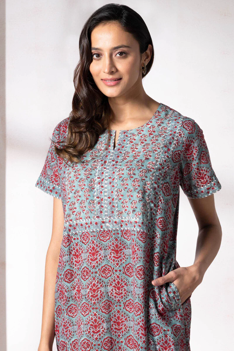 Gauhar Fizah Sanganeri Kaftan