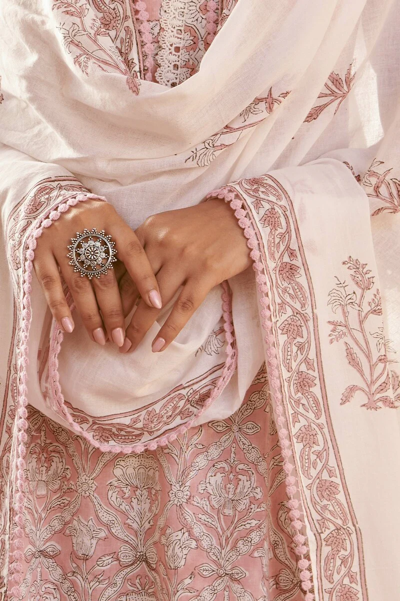 Gauhar Gulshan Sanganeri Dupatta - Image 4