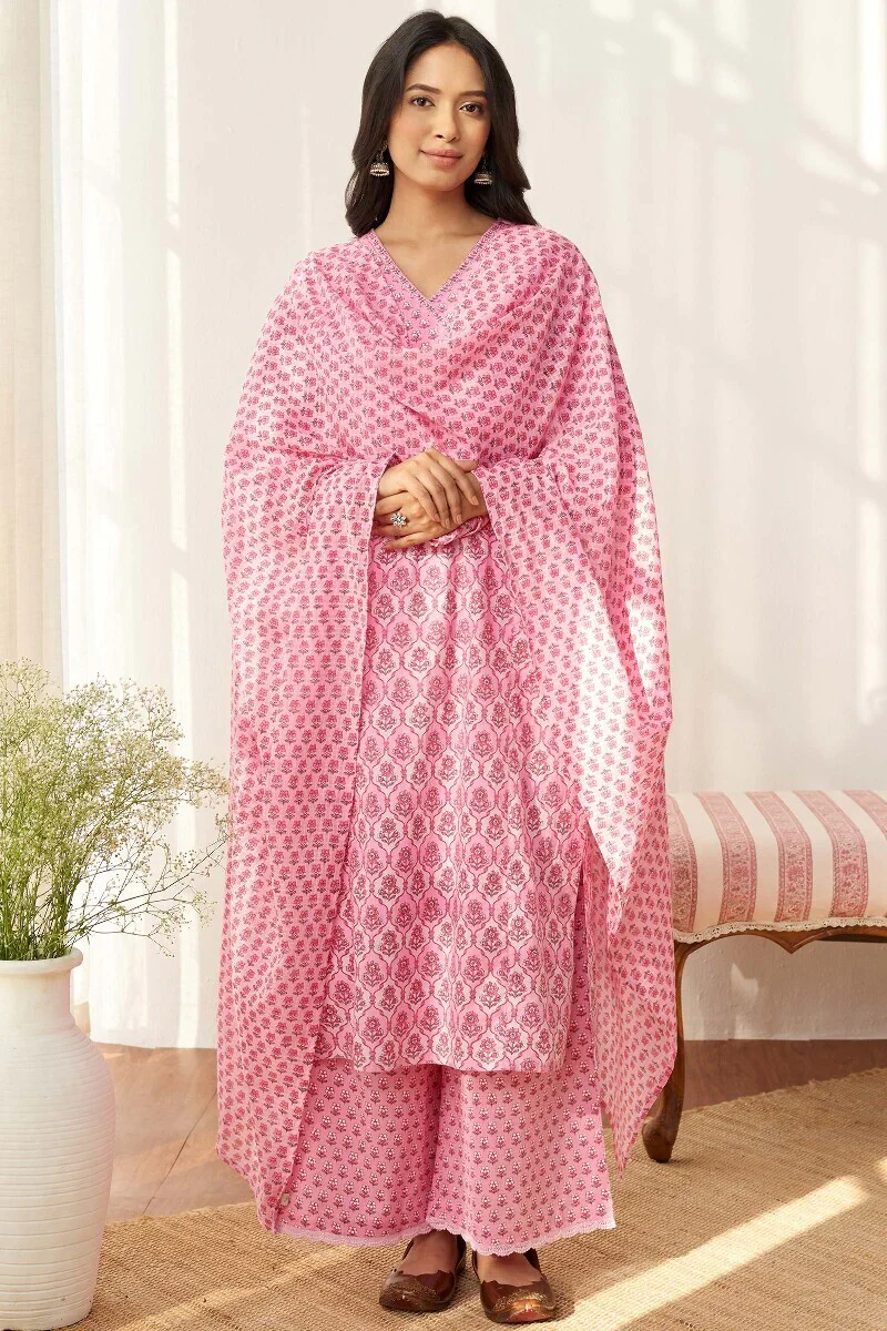 Surplus: Gauhar Leela Sanganeri Kurta - Image 4