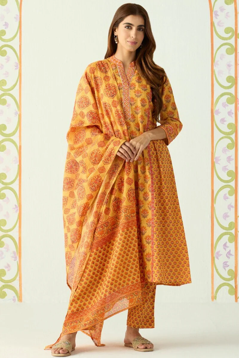 Surplus: Gauhar Mahek Sanganeri Kurta - Image 3