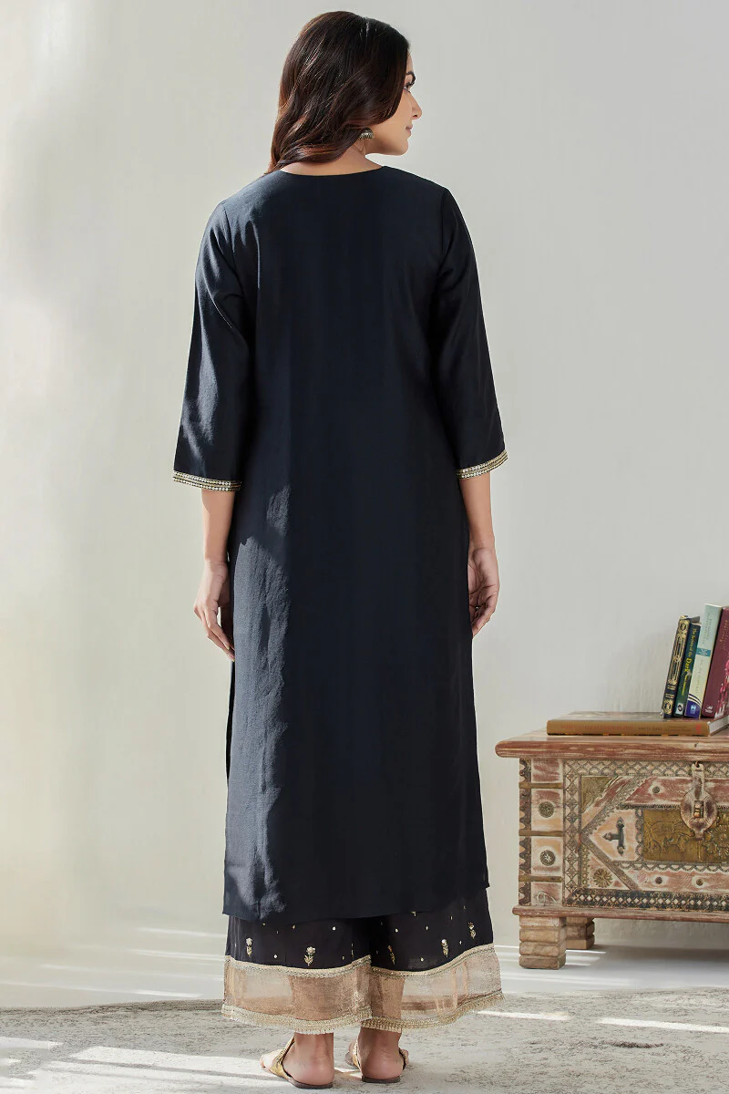 Gauhar Maira Black Chanderi Kurta - Image 8