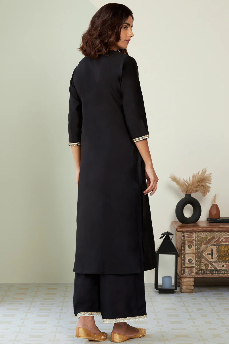 Gauhar Maira Black Chanderi Kurta - Image 9
