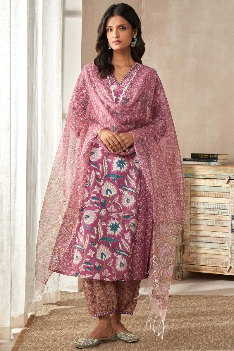 Gauhar Mira Sanganeri Kota Dupatta - Image 3