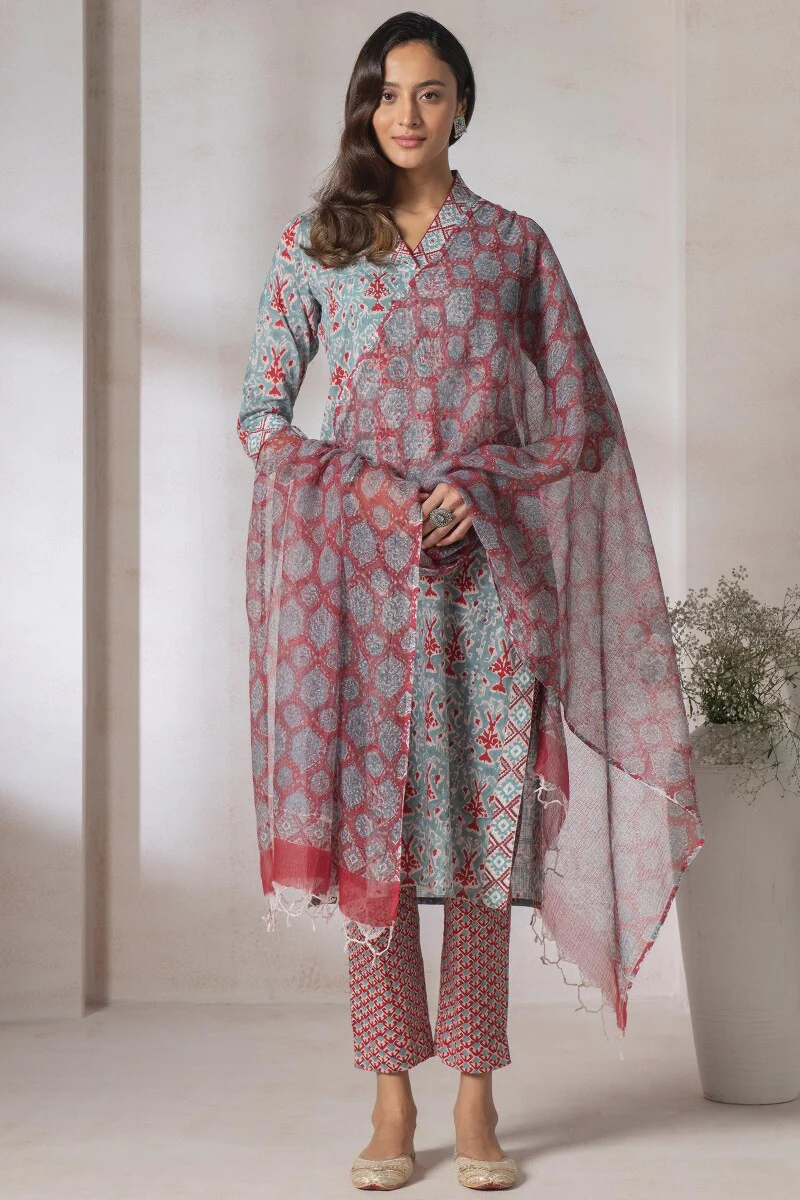 Gauhar Nazina Sanganeri Kota Dupatta - Image 3