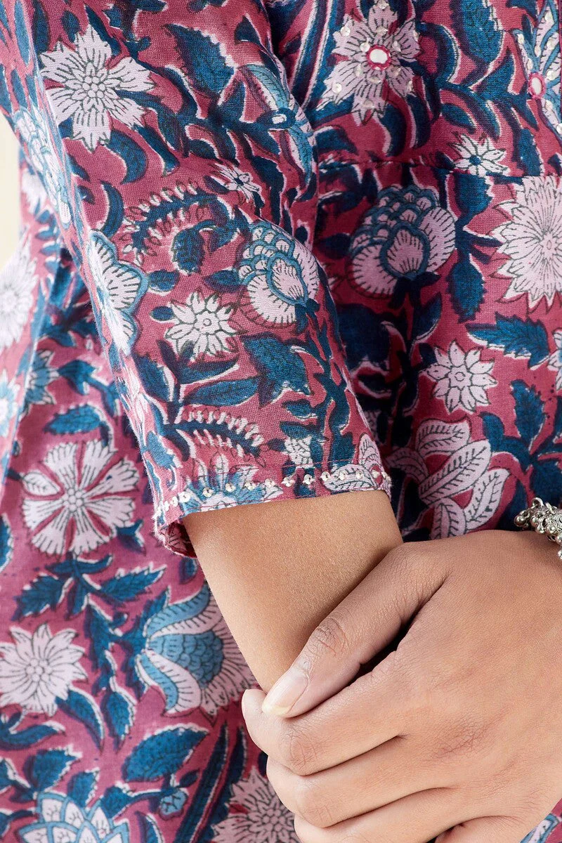 Gauhar Nazma Sanganeri Chanderi Kurta - Image 5