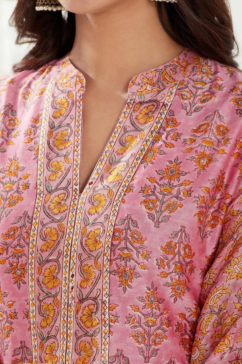 Gauhar Nazneen Sanganeri Chanderi Kurta - Image 3