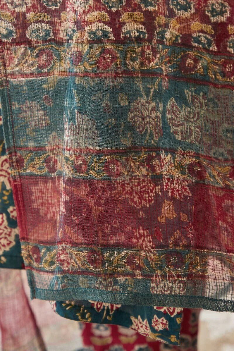 Gauhar Ruhi Sanganeri Red Kota Dupatta - Image 5
