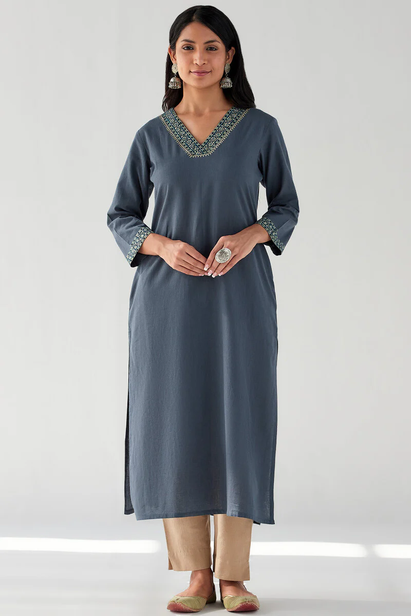 Gauhar Sahira Flax Cotton Kurta - Image 2
