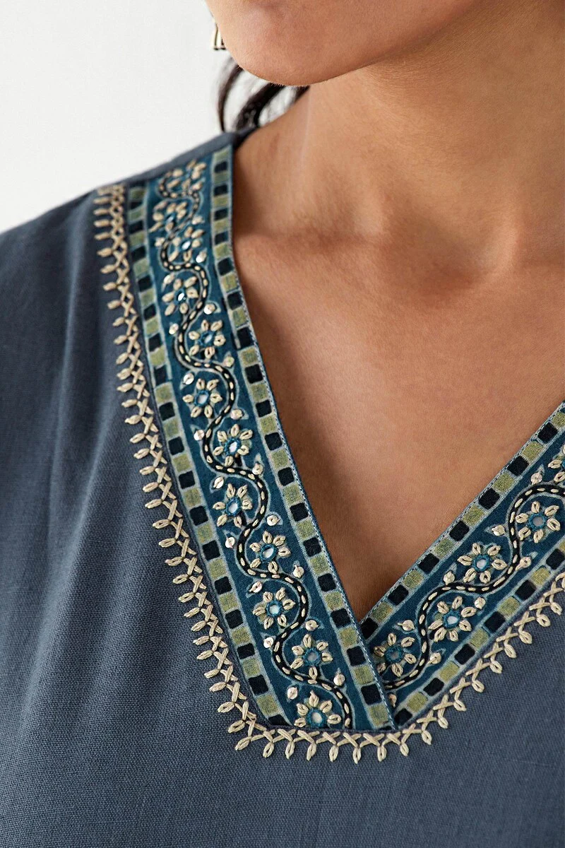Gauhar Sahira Flax Cotton Kurta - Image 3