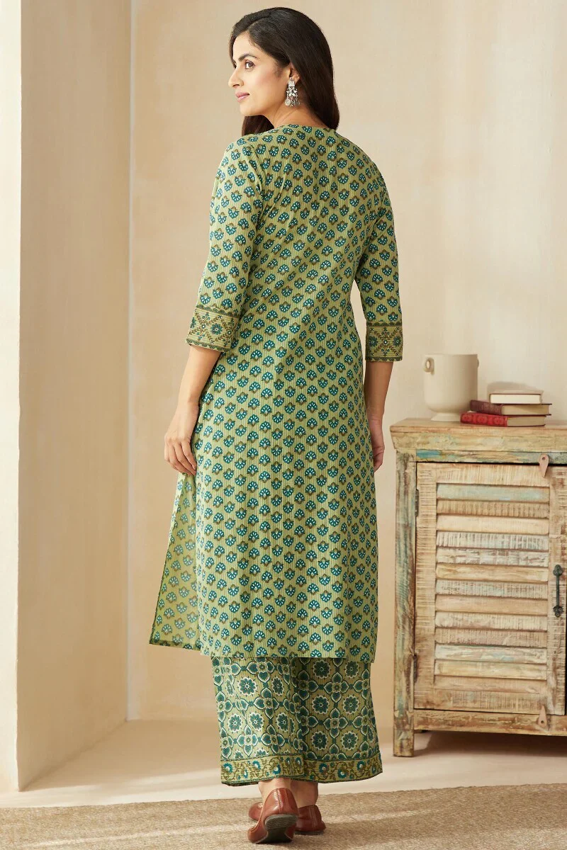 Gauhar Siya Sanganeri Kurta - Image 9