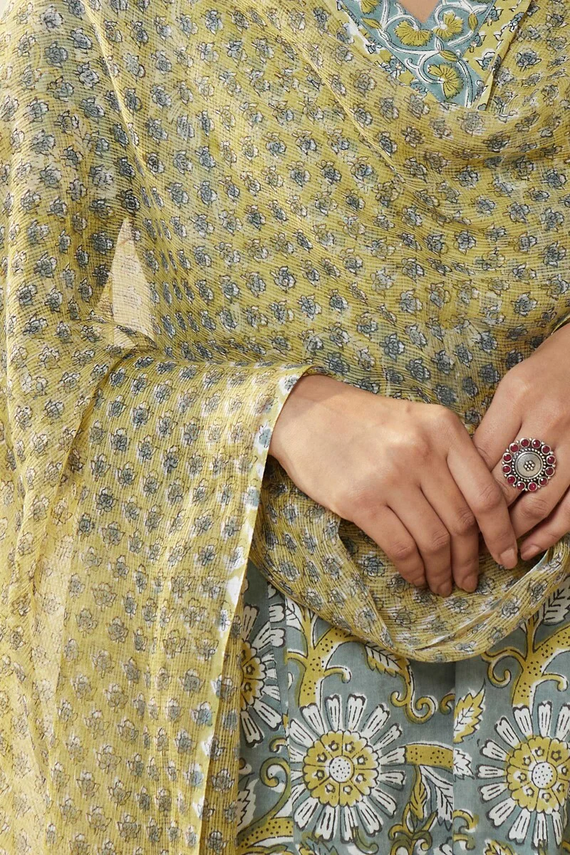 Gauhar Zafiya Sanganeri Kota Dupatta - Image 4
