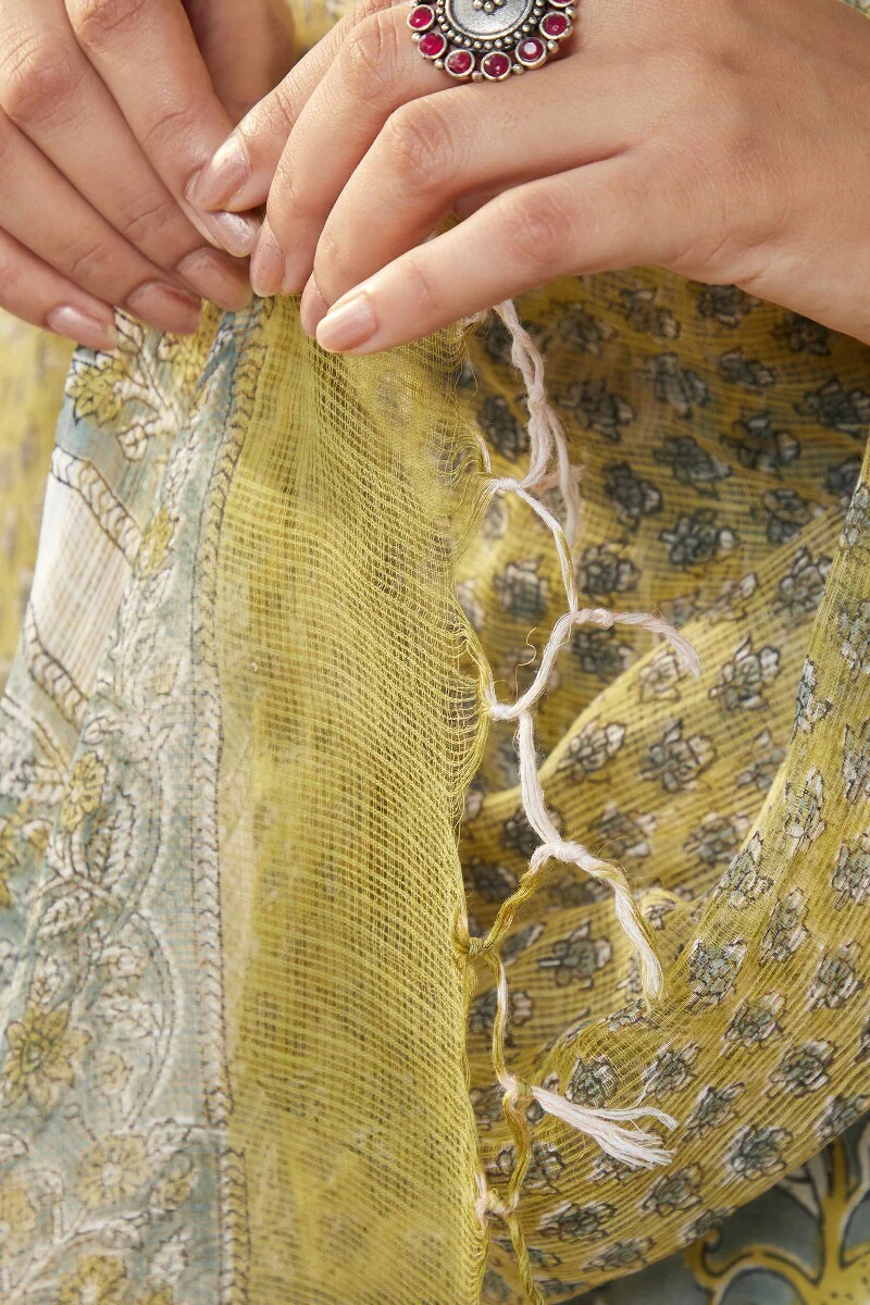 Gauhar Zafiya Sanganeri Kota Dupatta - Image 5