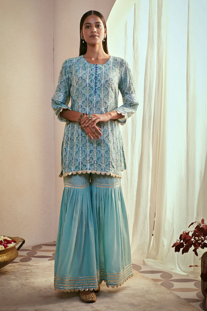 Gauhar Zainab Modal Short Sanganeri Kurta - Image 3