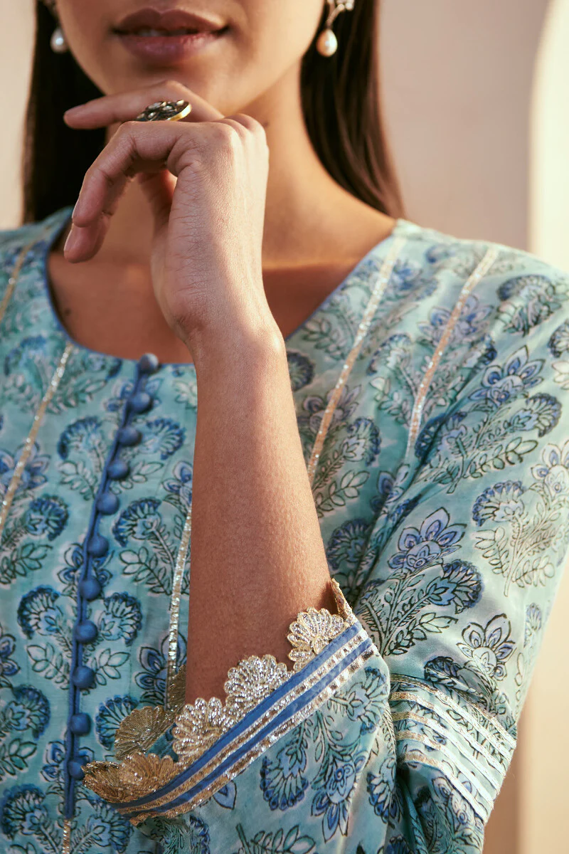Gauhar Zainab Modal Short Sanganeri Kurta - Image 4