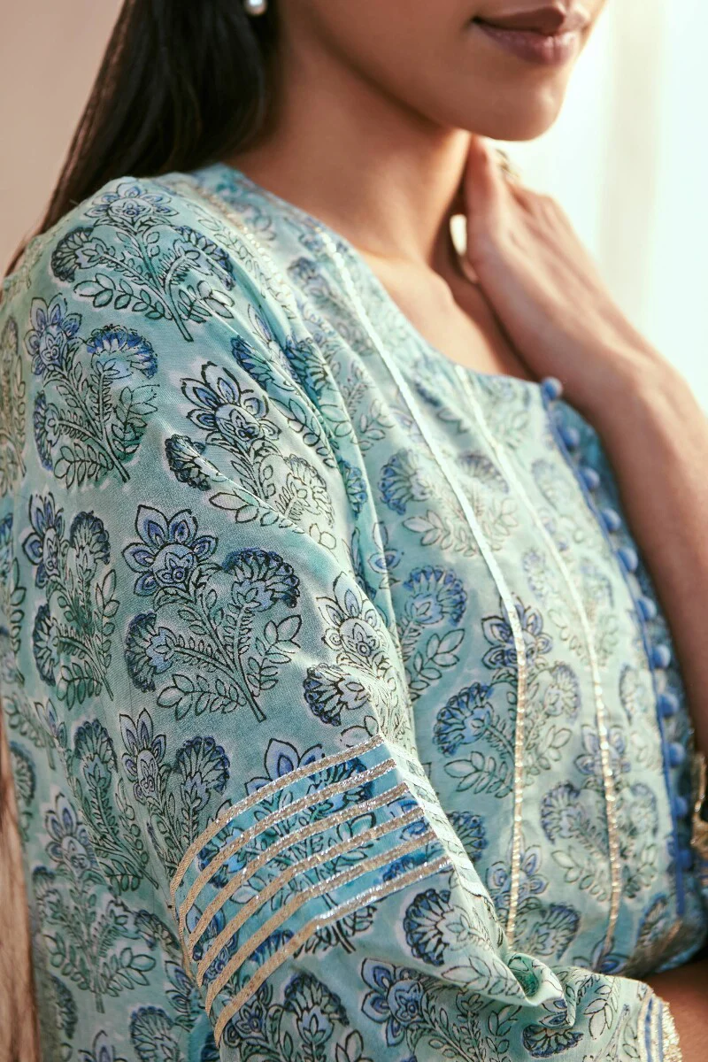 Gauhar Zainab Modal Short Sanganeri Kurta - Image 6