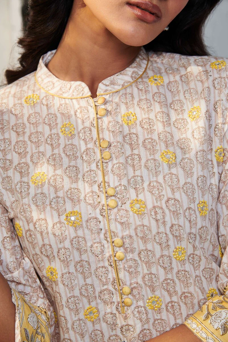 Gauhar Zarah Sanganeri Kurta - Image 2