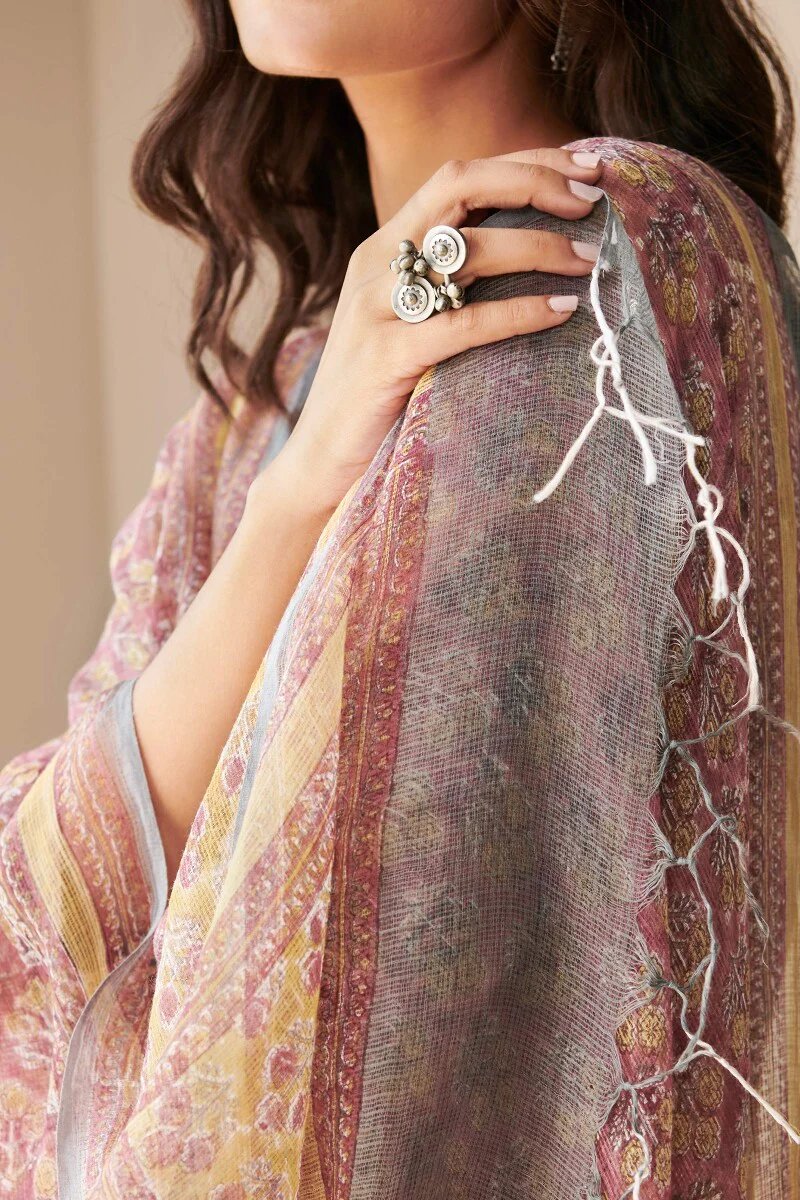 Gauhar Zeenat Sanganeri Kota Dupatta - Image 2