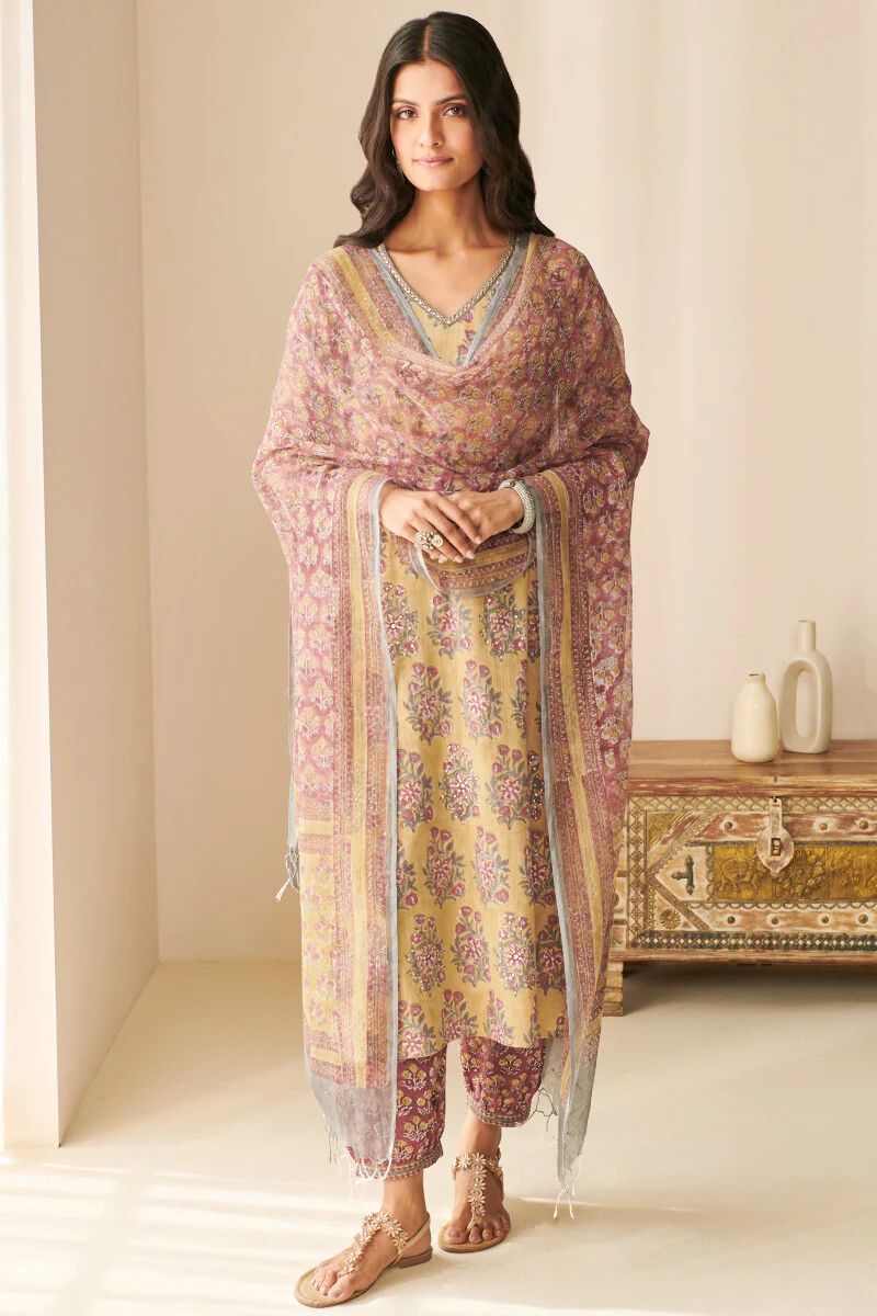 Gauhar Zeenat Sanganeri Kota Dupatta - Image 3