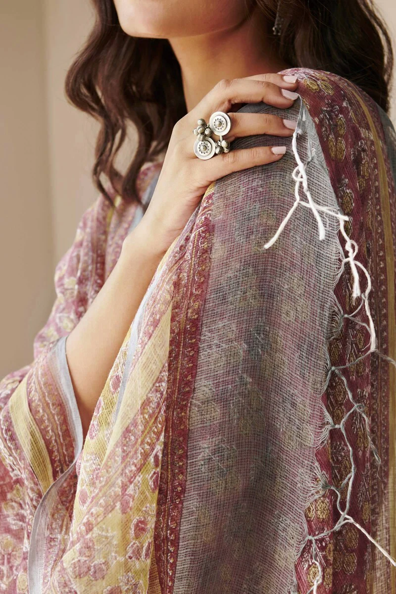 Gauhar Zeenat Sanganeri Kota Dupatta - Image 2