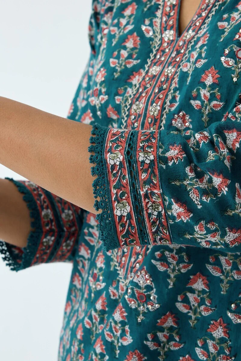 Gauhar Zeenat Sanganeri Kurta - Image 6