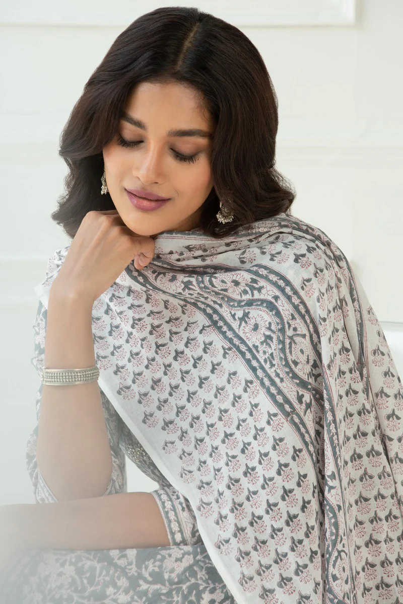 Gauhar Zenia Block Printed Dupatta - Image 6