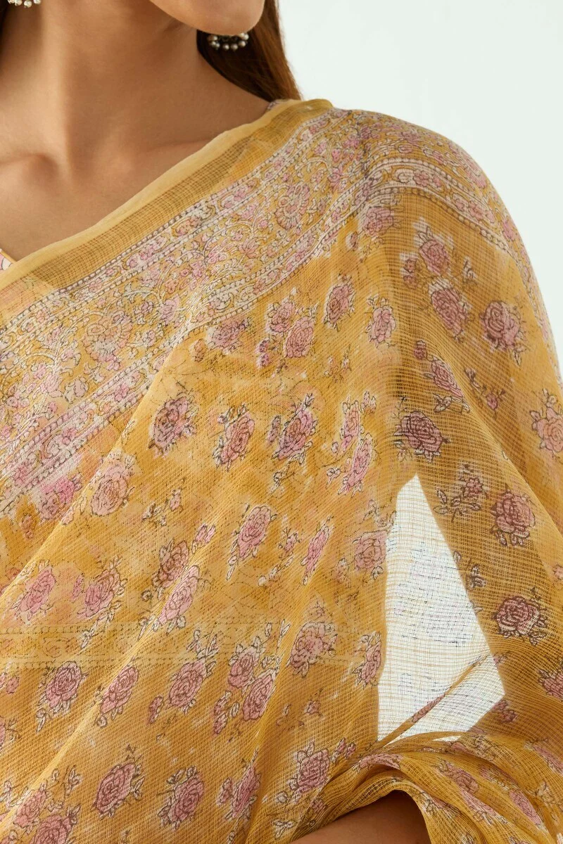 Gul Bano Ferozah Kota Silk Saree - Image 3