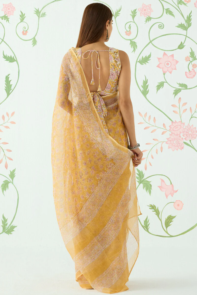 Gul Bano Ferozah Kota Silk Saree - Image 7