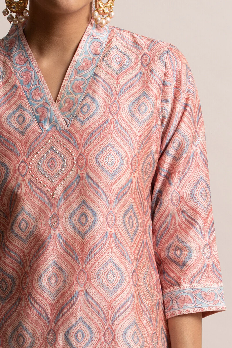 Gul Bano Roshanara Chanderi Kurta - Image 8