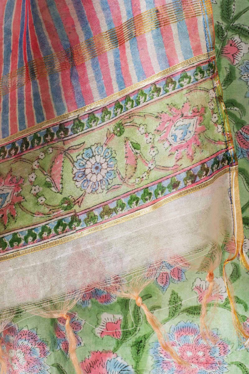 Gul Bano Zaida Sanganeri Chanderi Dupatta - Image 5