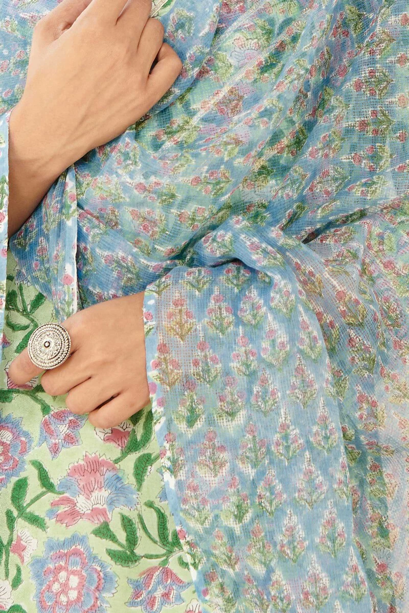 Gul Bano Zaida Sanganeri Kota Dupatta - Image 4