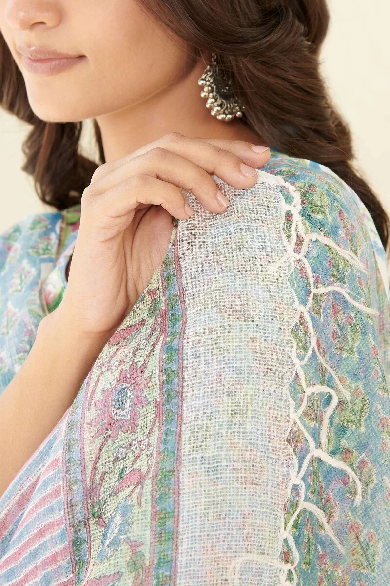 Gul Bano Zaida Sanganeri Kota Dupatta - Image 5